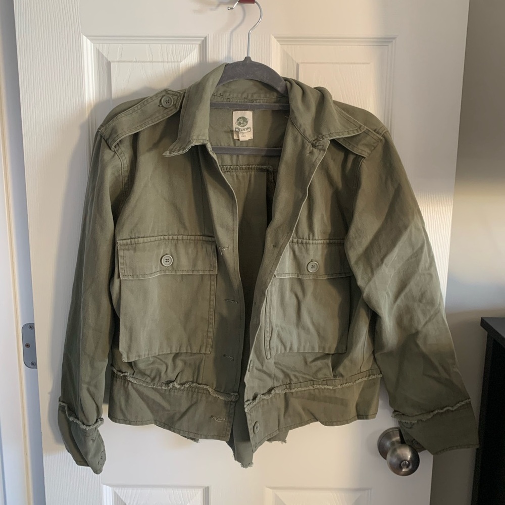 XS Army/Forest Green Anthropologie Jacket